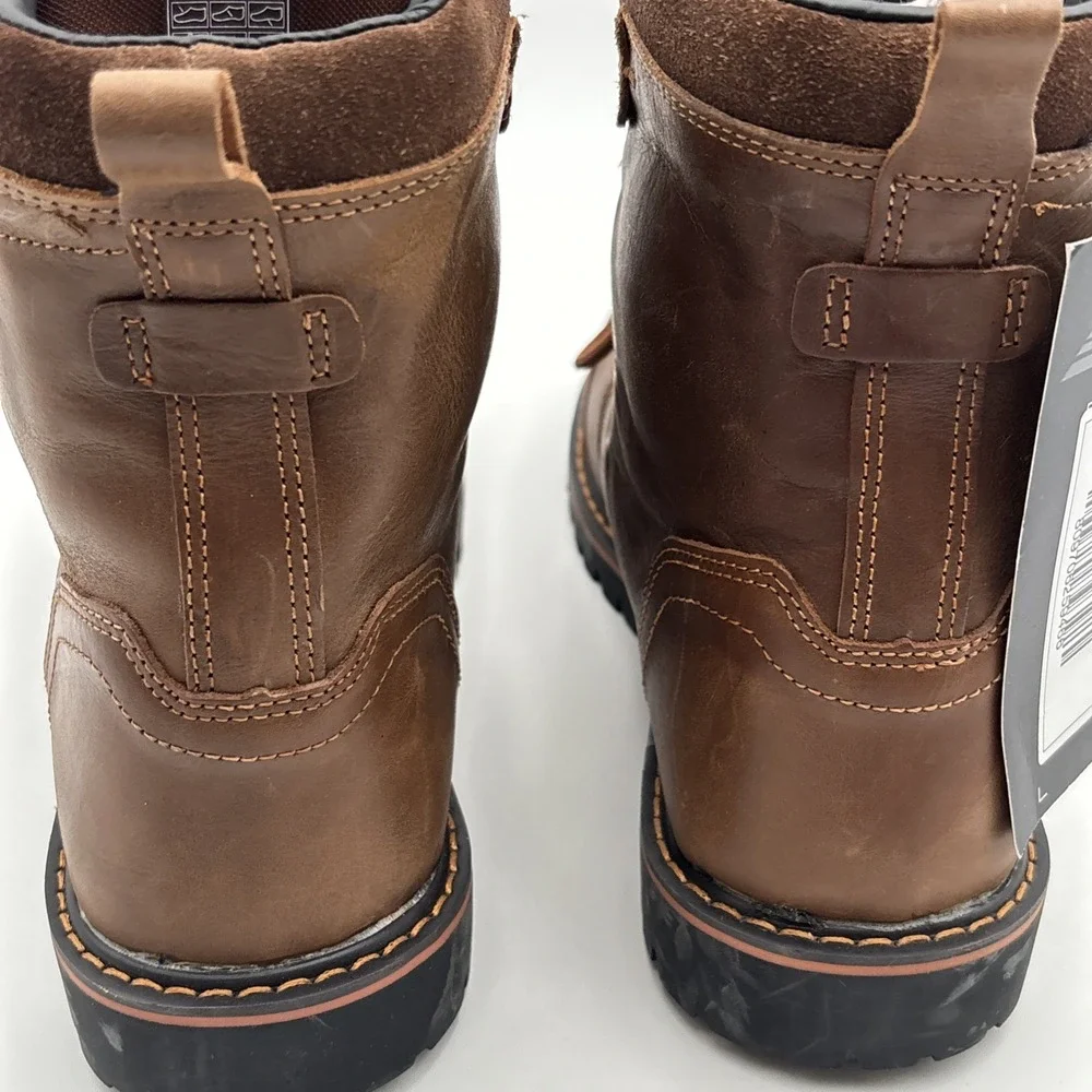 Apex Duro Mens Size 8 Motorcycle Boots Light Brown Patron Leather Biker 4045 NEW
